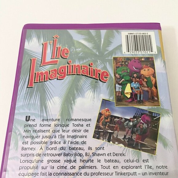 Vtg Barney L’île Imaginaire VHS Imagination Island FRENCH Clamshell - Picture 5 of 16